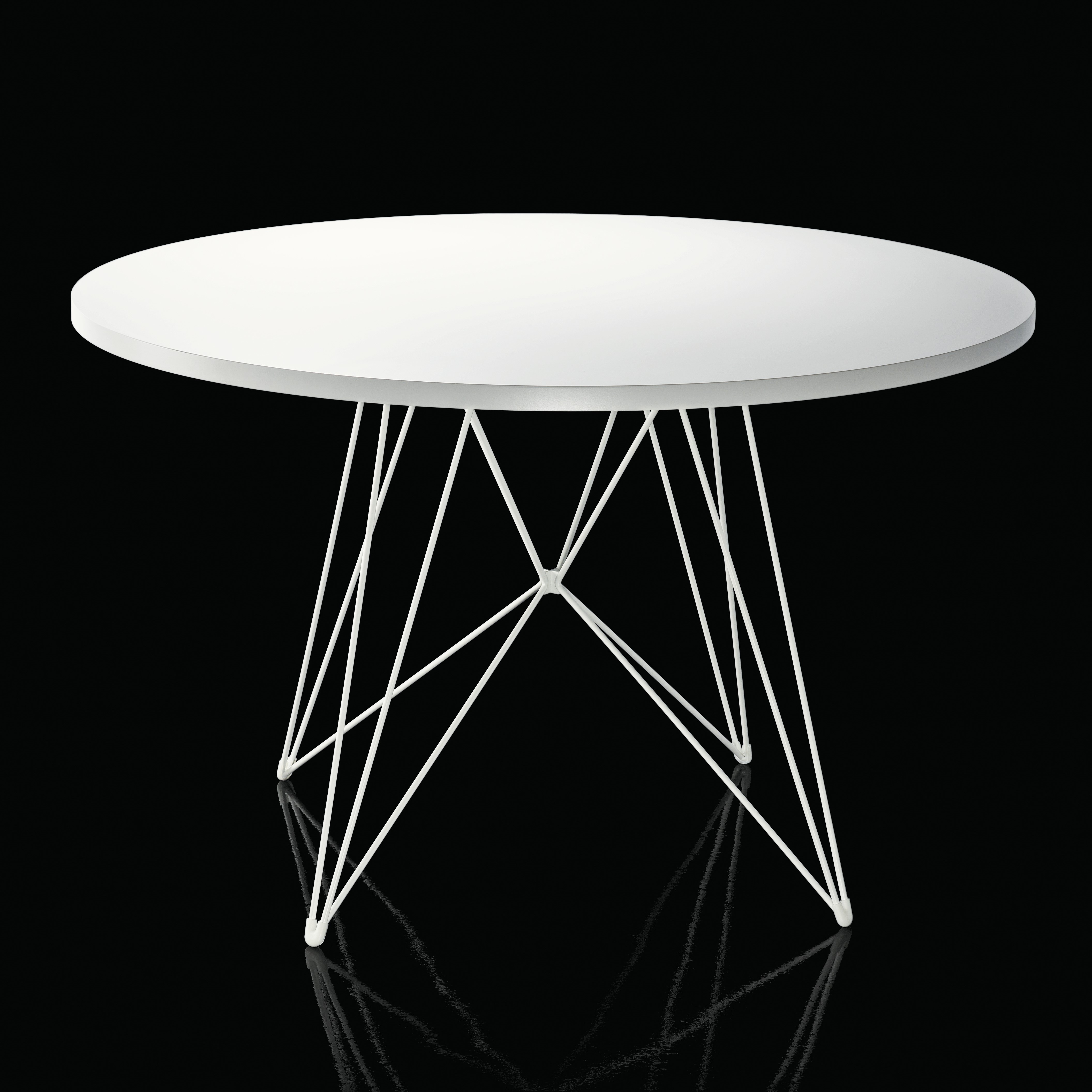 XZ3 Round Table 120 - White / Chrome
