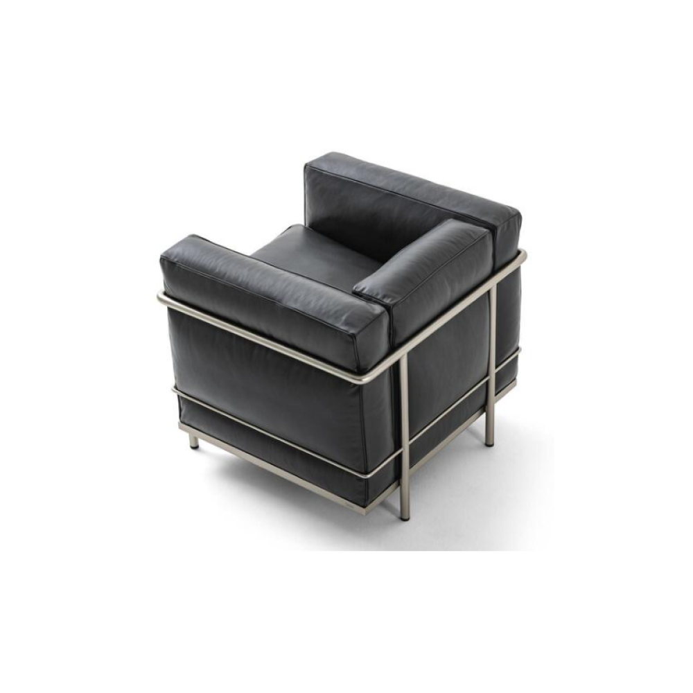 2 Fauteuil Grand Confort, Petit Modèle Armchair (Black, X grade) - LC2 1시터 X등급