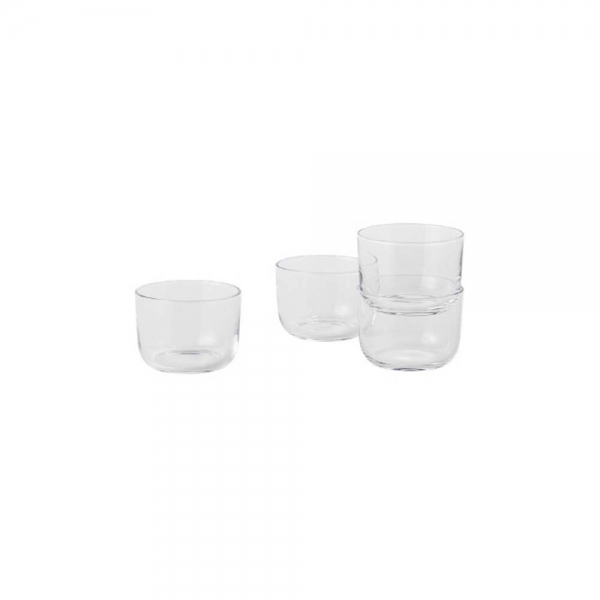 CORKY DRINKING GLASSES LOW CLEAR SET OF 4