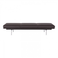 OUTLINE DAYBED POLISHED ALUMINUM L EASY LEATHER ROOT