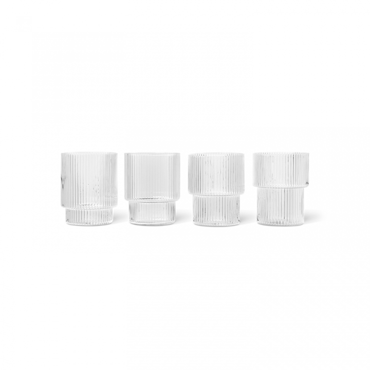 RIPPLE DRINK GLASSES SET OF 4 (2 colors)