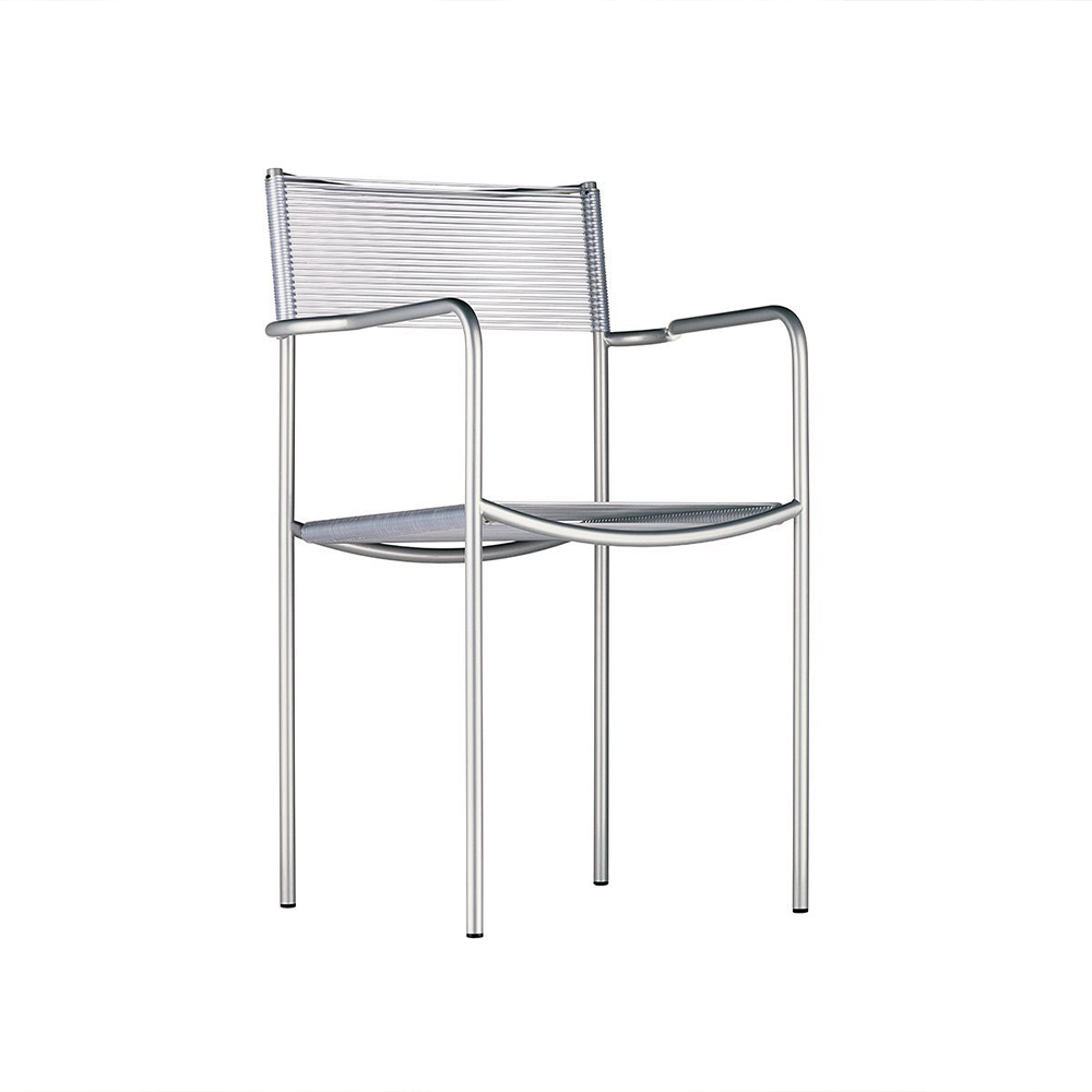 Spaghetti Armrest Chair 131 - Chrome Frame