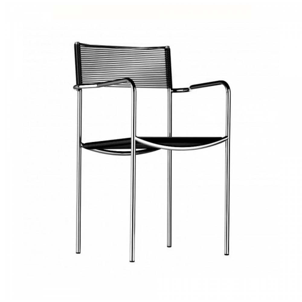 Spaghetti Armrest Chair 131 - Chrome Frame