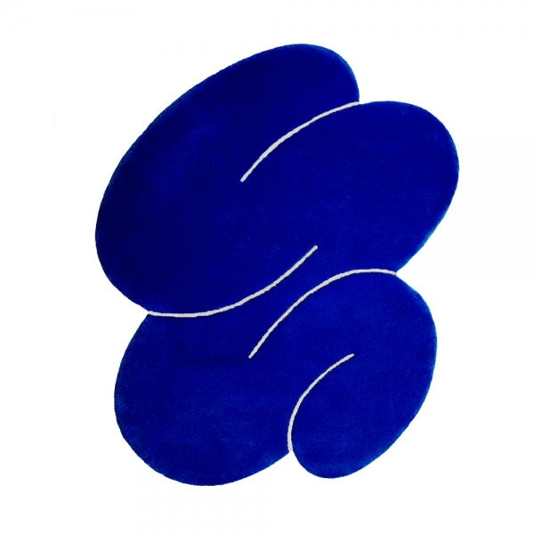 [STOCK SALE, DP] OKEJ vblk Exclusive Blue Squiggle Rug (one size)