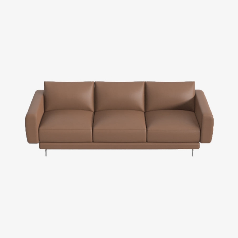 Edge V1 Sofa Mod 17 (Patrol Cognac, Chrome Leg)