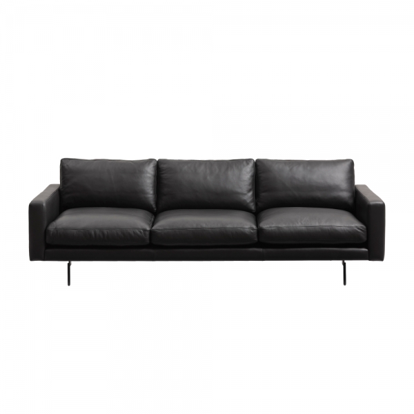Edge V1 Sofa Mod 25 (Treviso Black, Chrome Leg)