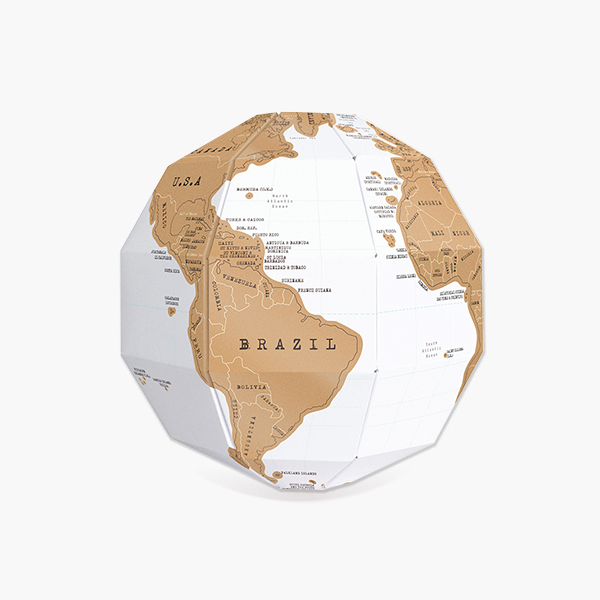 Luckies Scratch Map Globe