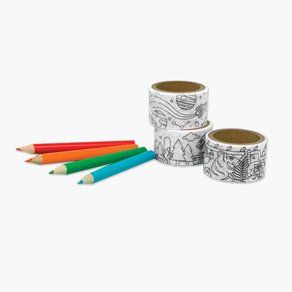 Luckies Doodle Masking Tape & Color Pencil Set