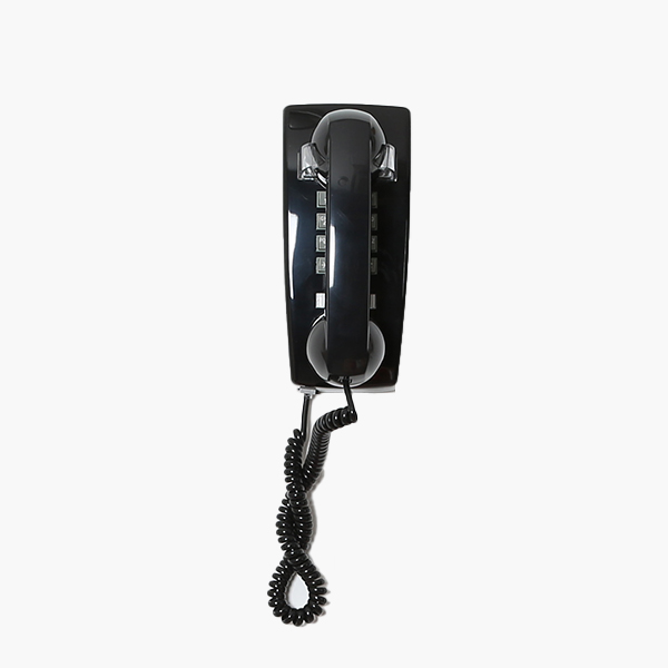 Cortelco Vintage Wall Telephone Black Made in USA