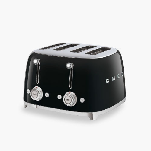 Smeg 4-hole Toaster Black TSF03BLEU