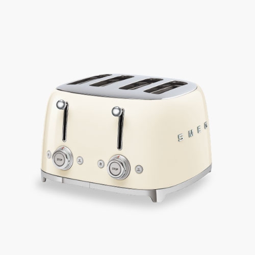 Smeg 4-hole Toaster Cream TSF03CREU
