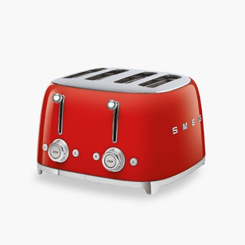 Smeg 4-hole Toaster Red TSF03RDEU