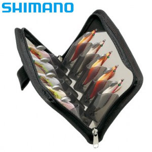 시마노 PC-211E 세피아 에기케이스 무늬오징어 캐스팅에기 팁런 파우치 스모크그레이